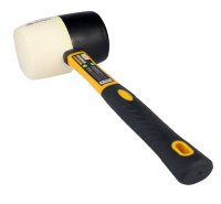 Киянка резиновая Ultima, 900 г, черно-белая резина, фиберглассовая рукоятка