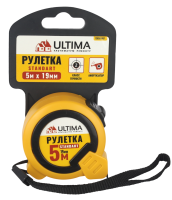 Рулетка Ultima Standart, 5 м х 19 мм, пластиковый корпус
