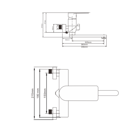 Смеситель для ванны с душем NENSA, NS16221