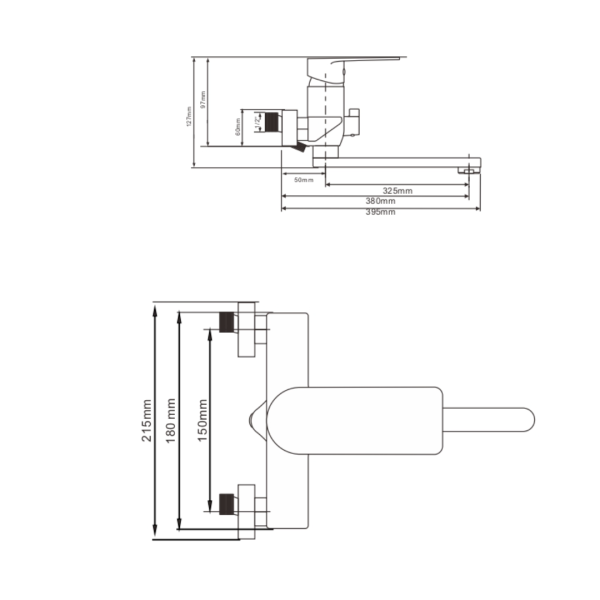 Смеситель для ванны с душем NENSA, NS16221