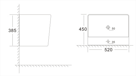 Раковина подвесная PORTO NEW PRN33146