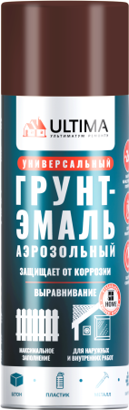 Краска аэрозольная ULTIMA, красно-коричневый грунт, 520 мл