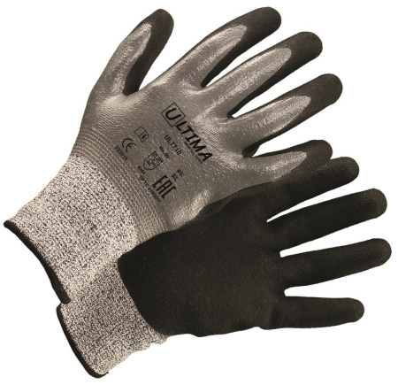 Перчатки из порезостойкого волокна с двойным нитриловым покрытием ULTIMA, ULT710