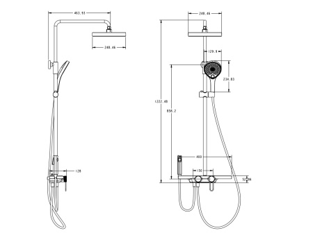 Душевая стойка KABRERA 37294KB