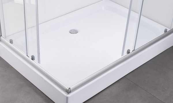 Душевой уголок MINO, прозр. стекла, прямоугольный, хром MN-128PСR-SD-C