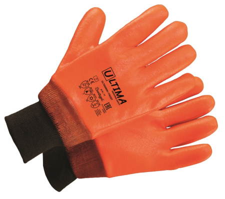 Перчатки ULTIMA FROST утепленные с ПВХ покрытием, трикотажная манжета, ULT620WW